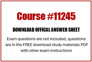 11245 - Offical Answer Sheet (6 Con. Ed. Cr.)