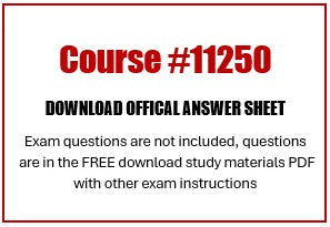 11250 - Offical Answer Sheet (6 Con. Ed. Cr.)