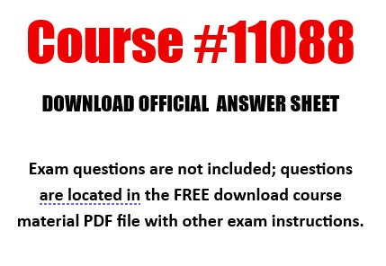 11088 – Official Answer Sheet (8 Con. Ed. Cr.)