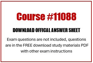 11088 – Offical Answer Sheet  (8 Con. Ed. Cr.)