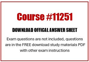 11251 - Offical Answer Sheet (6 Con. Ed. Cr.)