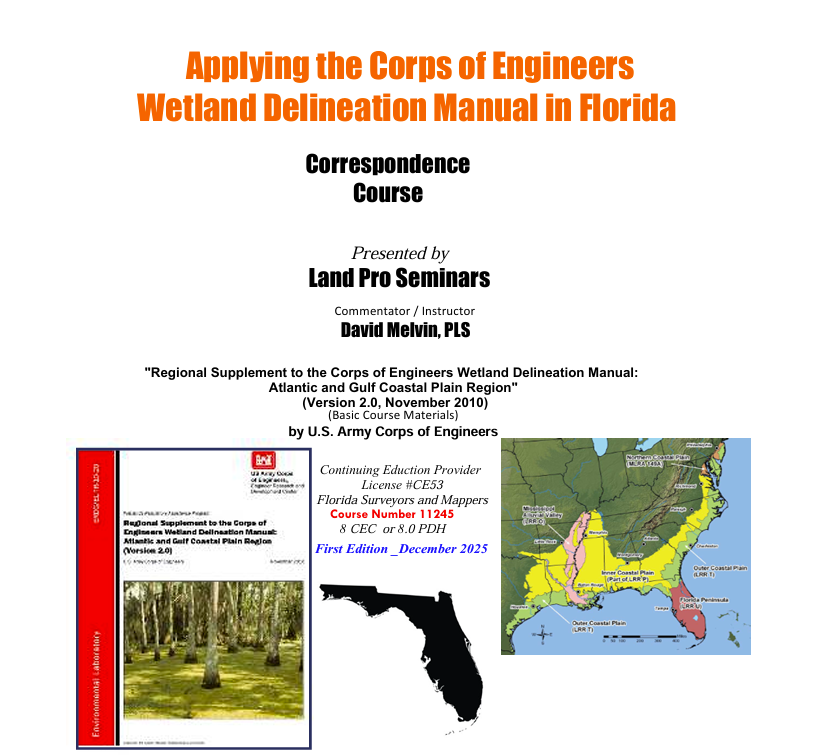 Course 11245 - Applying the Corps of Engineers  Wetland Delineation Manual in Florida - Free PDF Download